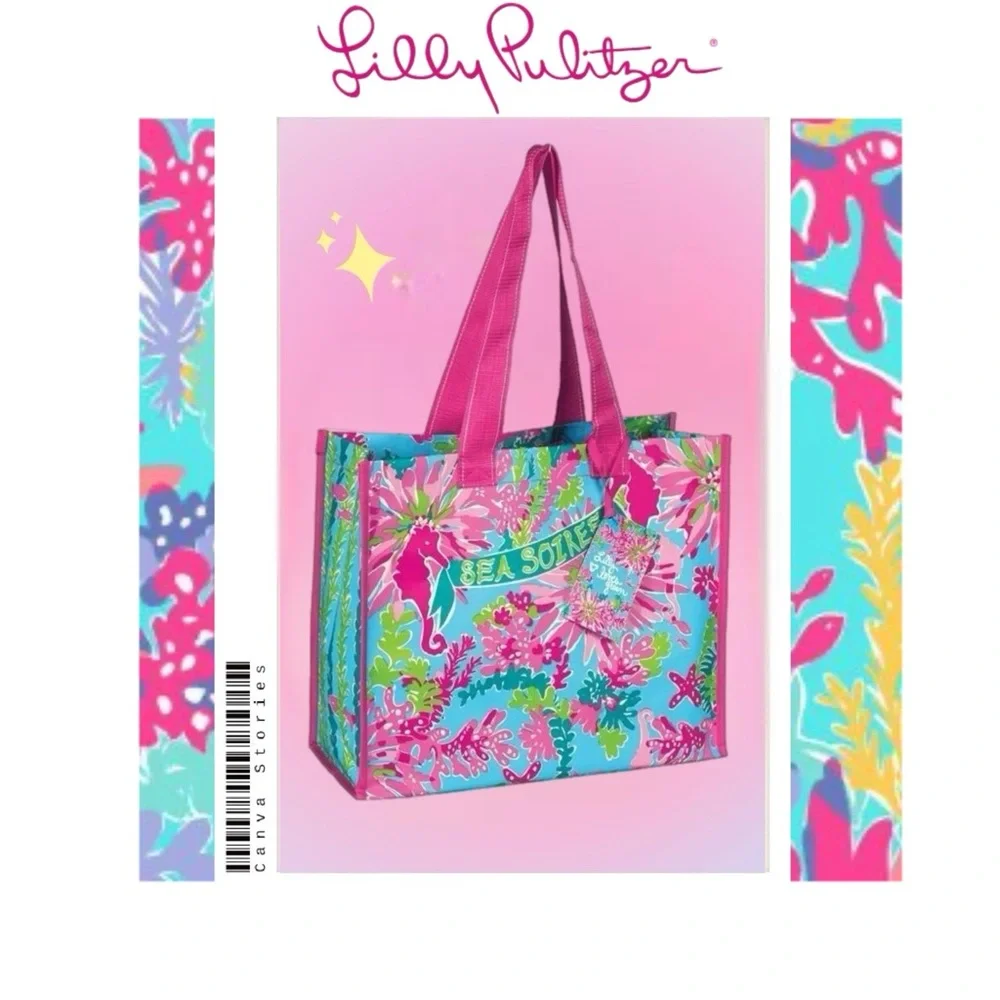 Market Tote in Trippin' and Sippin' by Lilly Pulitzer